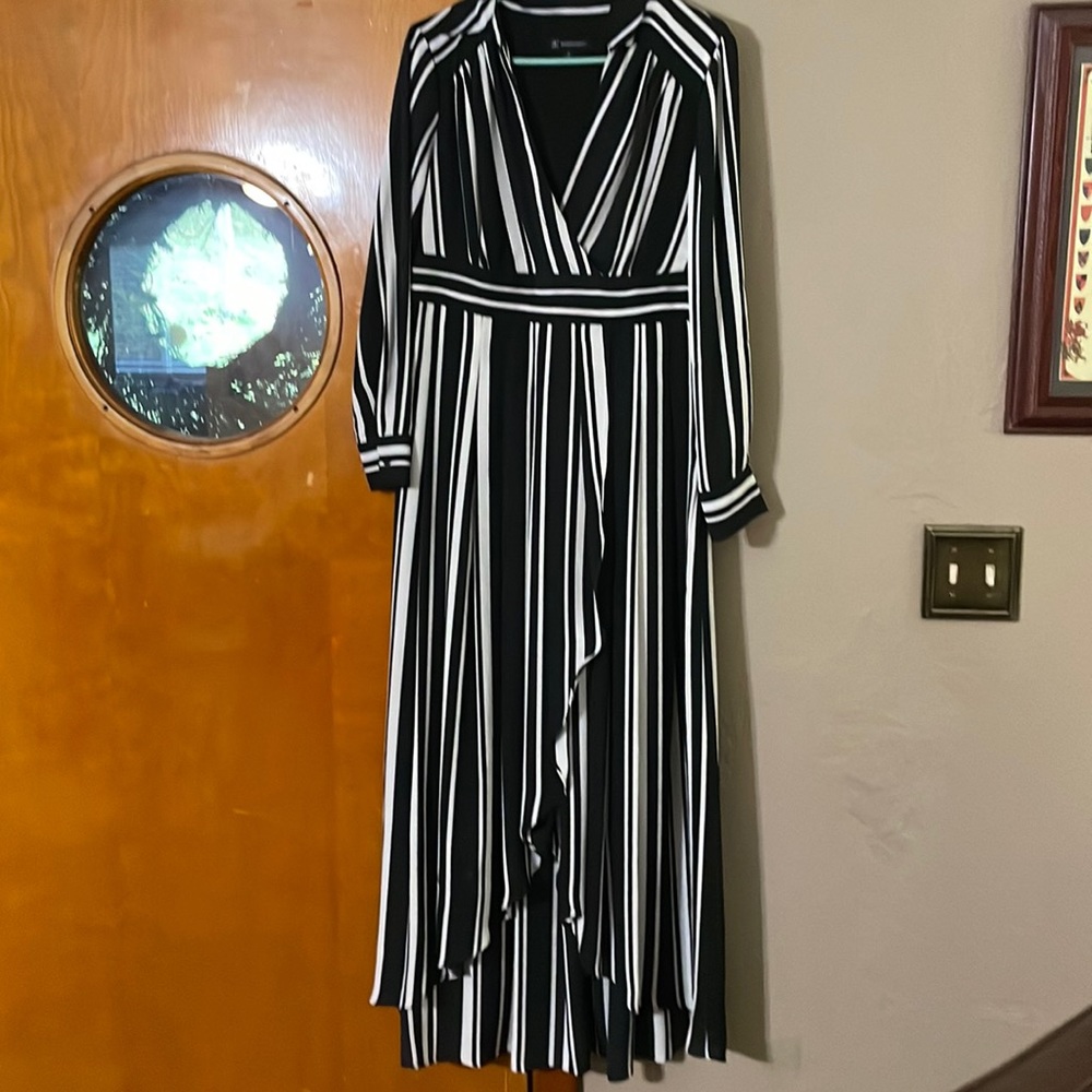 Maxi shirt dress- flows, lined, assymetrical